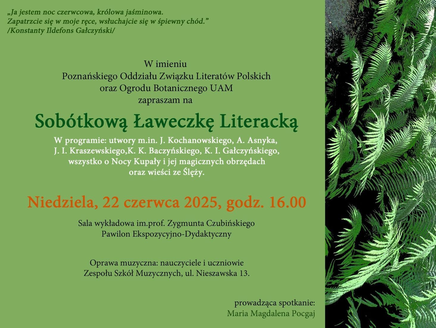 Czerwcowa Ławeczka Literacka 2025